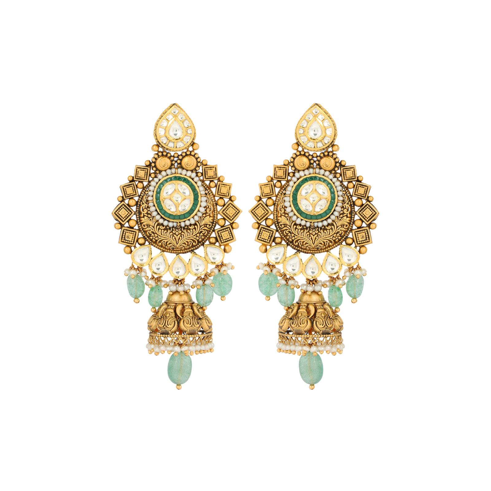 22K Filigree Umbrella Jhumkas